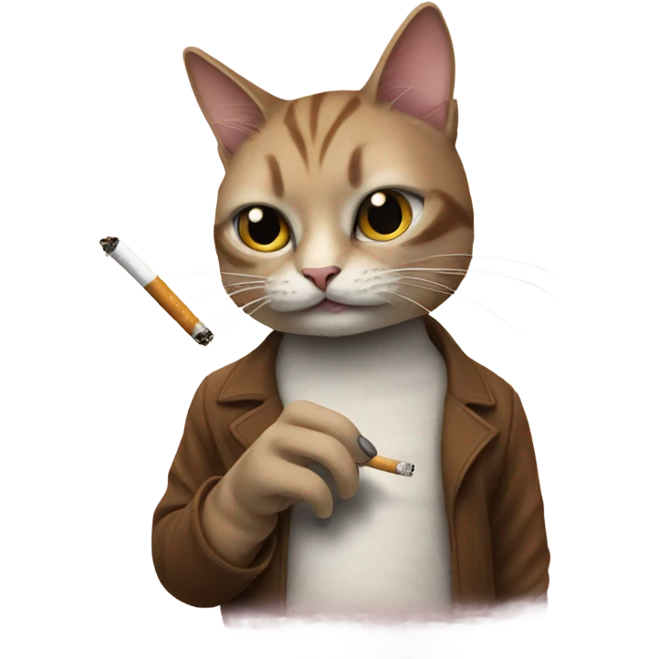 cat with cigarette  emoji