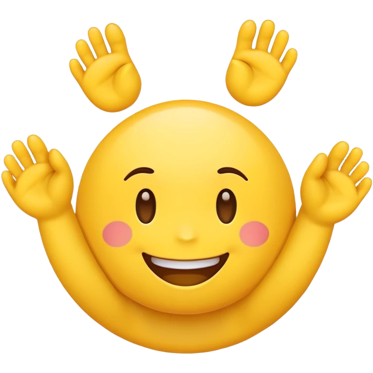yellow emoji with feet and hands  emoji