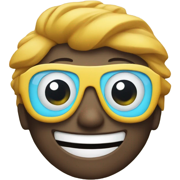 HAPPY FACE WEARING GOGGLES emoji