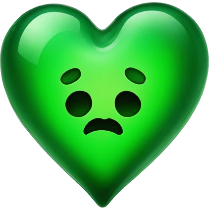  toxic green glass heart emoji