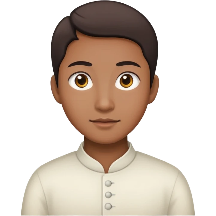 Person with Chinese appearance, darker skin tone, and narrow eyes, friendly expression emoji