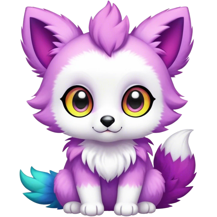 Kawaii colorful anthro fursona Fakemon emoji