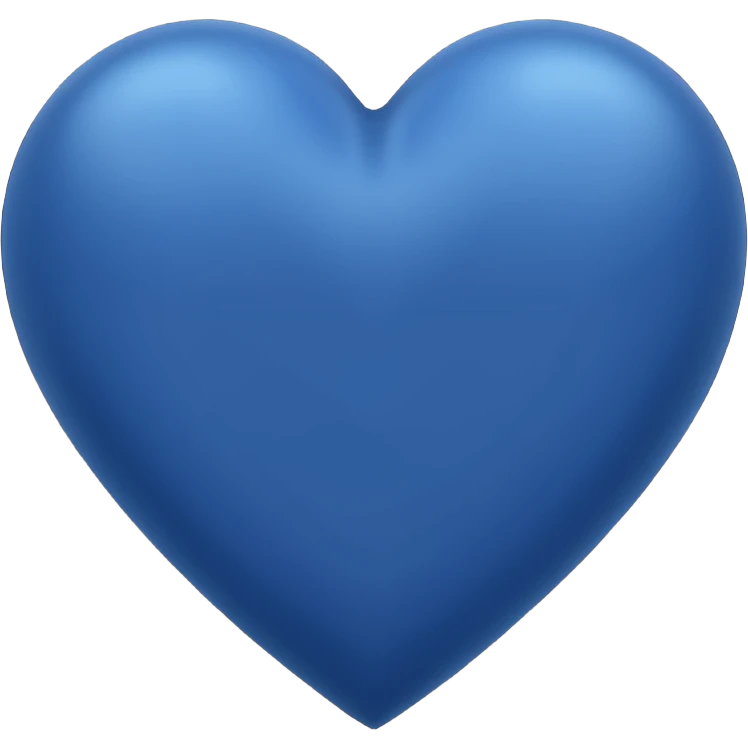 A dark blue simple heart emoji