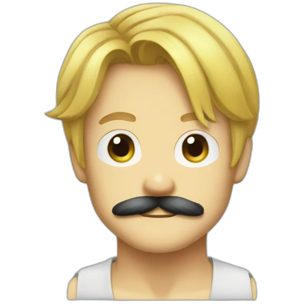 sanji with a mustach emoji