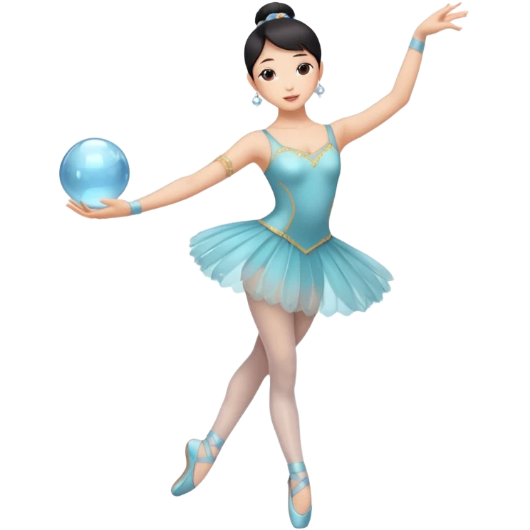 full body balet holding ball emoji
