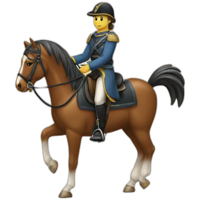 Oiseau sur cheval emoji