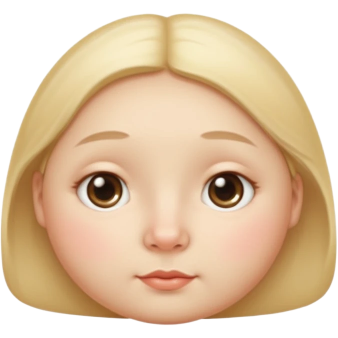 Short, rounded face

Puffy cheeks, high facial fat retention

Large, round or slightly drooped eyes

Small button nose

Soft, gentle aura emoji