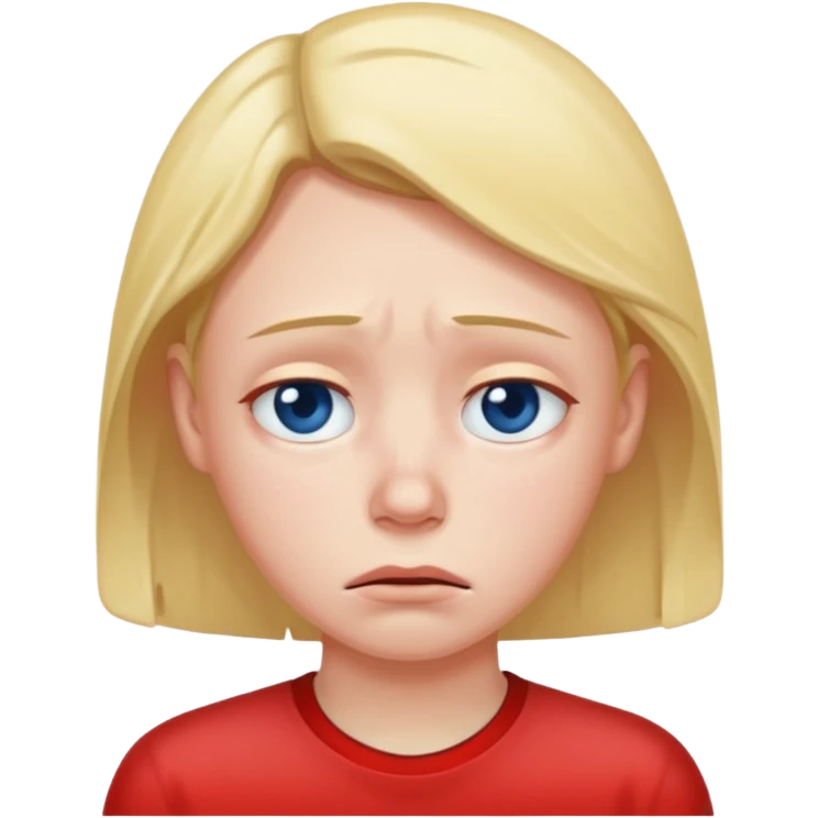 sad face sweating emoji