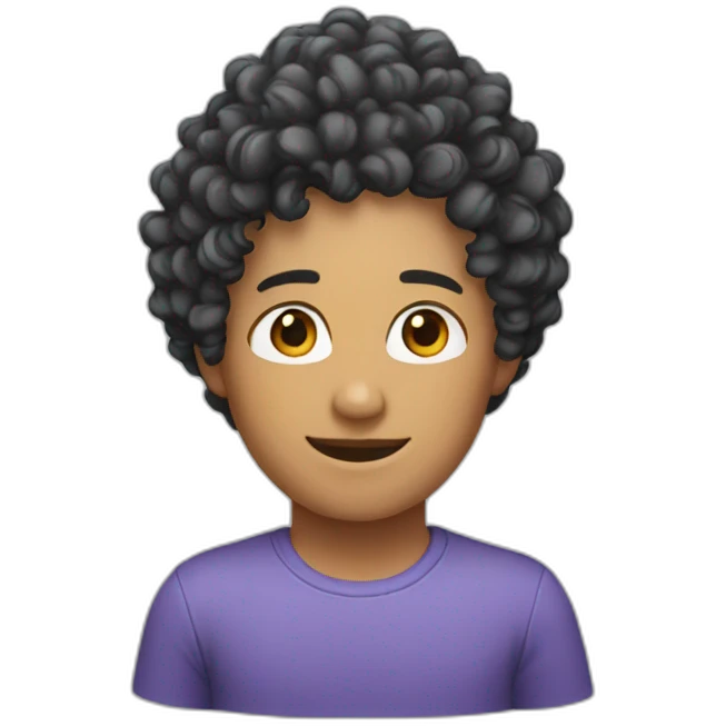 hair curly emoji