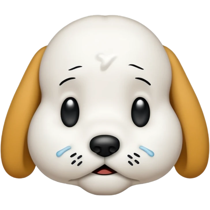 Snoopy crying emoji