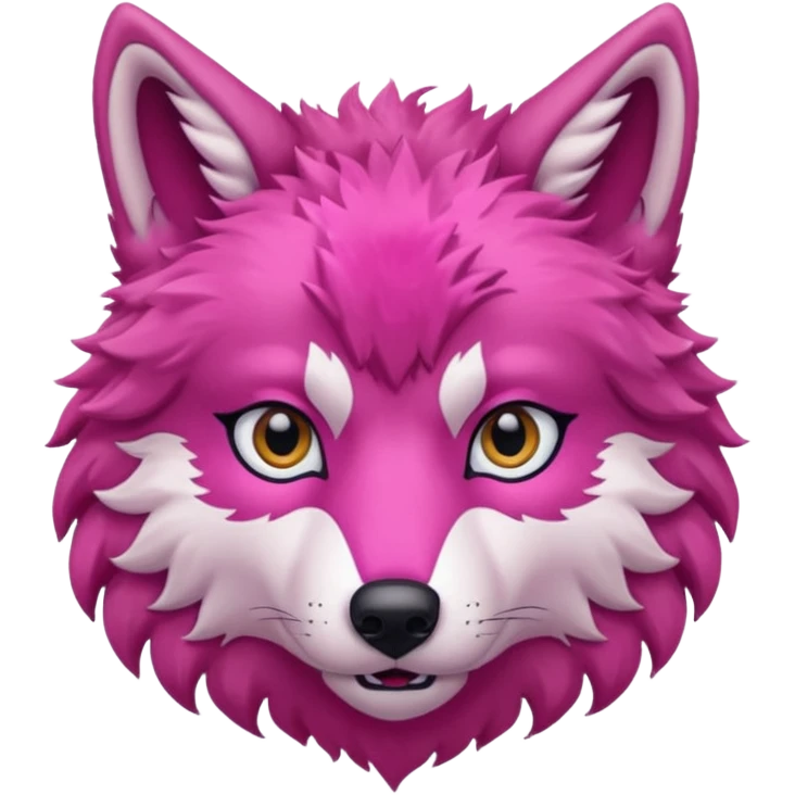 pink wolf head emoji