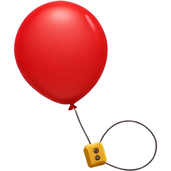 red balloon on a string emoji