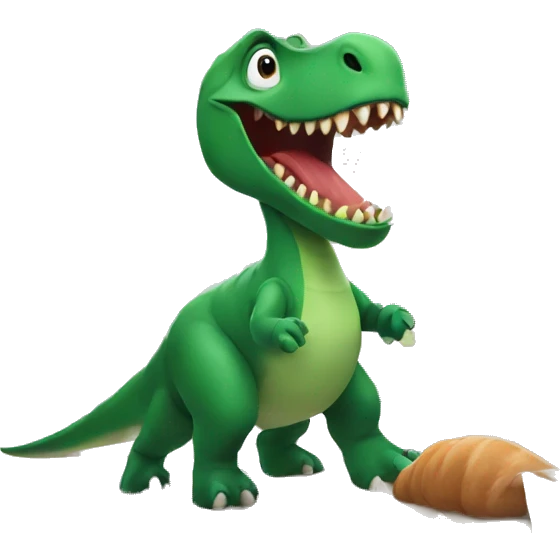Dinosaur in the kitchen emoji