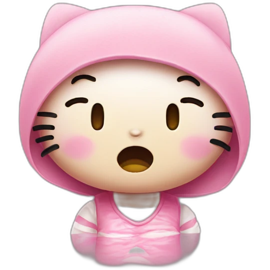 Hello kitty crying emoji