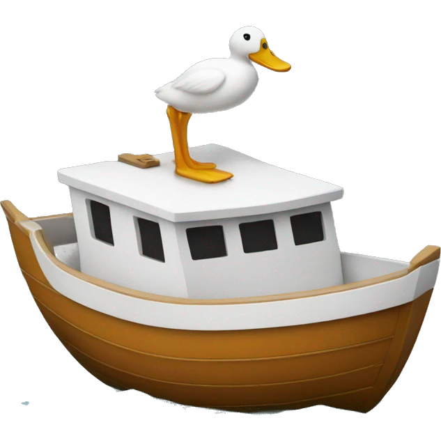 boat that looks like a duck emoji