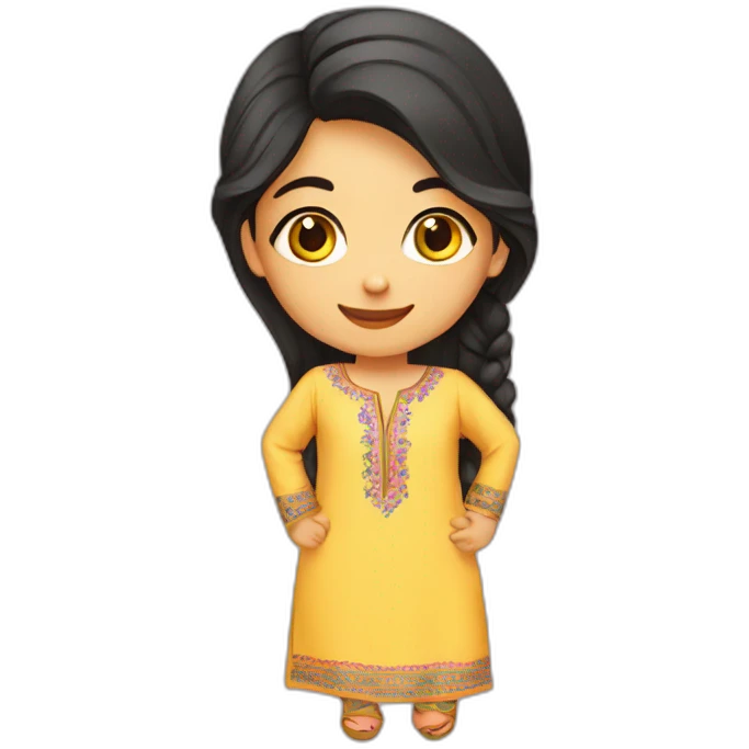 cute women in kurti shalwar emoji
