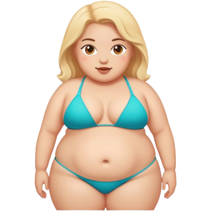 Fat girl in bikini  emoji