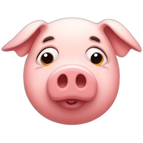 sad pig emoji