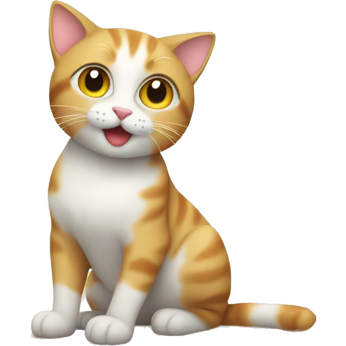 Cat at a beach party emoji