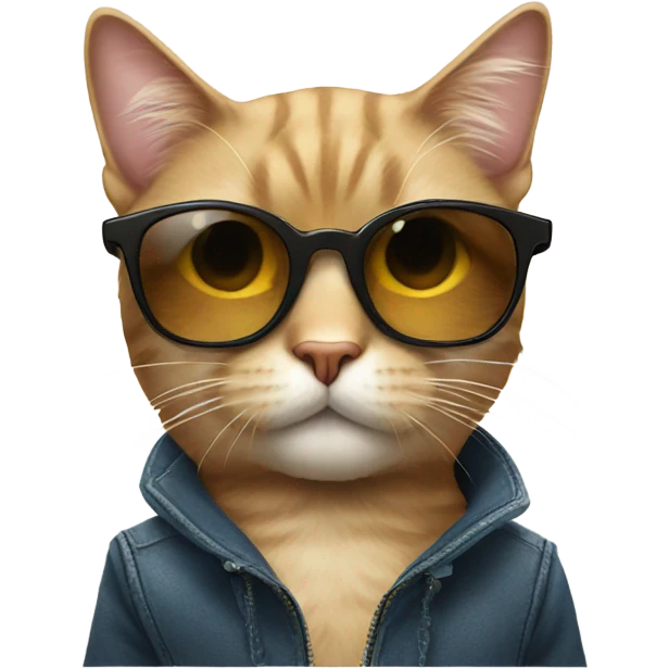 Cat with sunglasses emoji