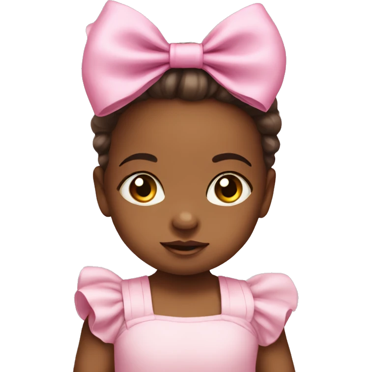 Baby girl wearing pink bow emoji