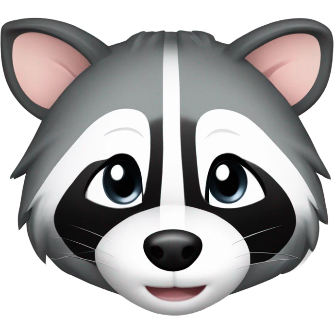 Raccoon, opossum and skunk sitting together emoji