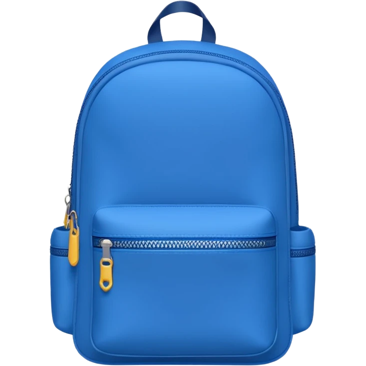 a blue kid Backpack with zip emoji
