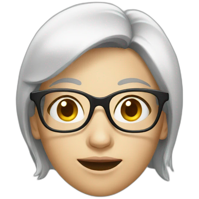 Eine Frau with glasses emoji