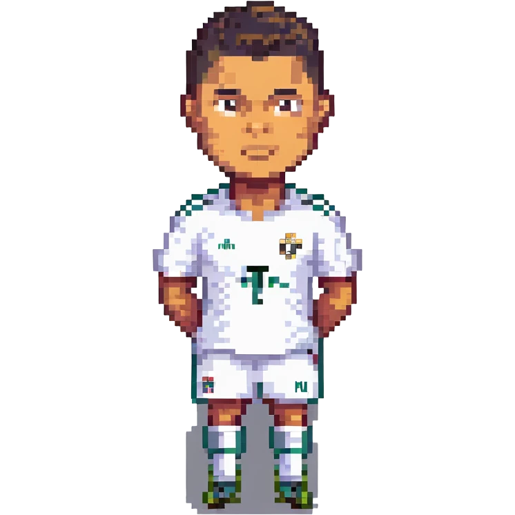 Cristiano Ronaldo, footballer, pixel art style emoji