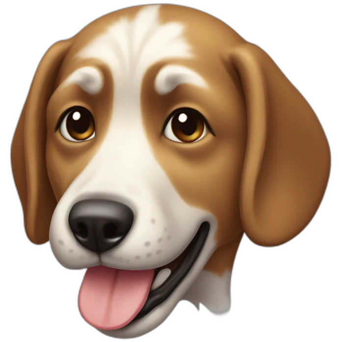 chien qui pleure de rire emoji