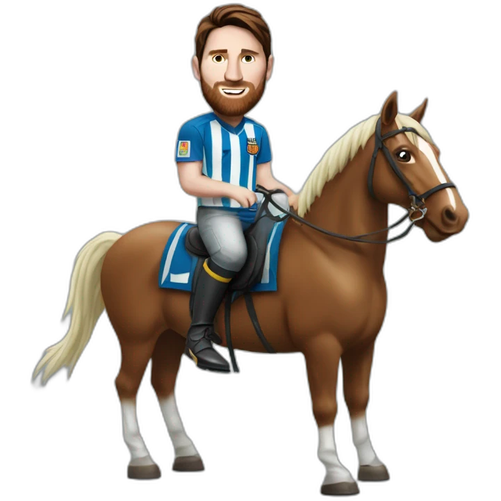 Messi sur un cheval emoji