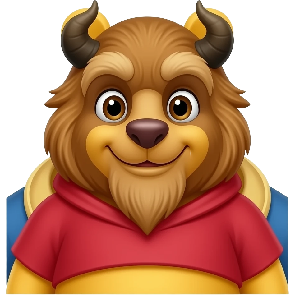 Beauty and the beast, Winnie the Pooh emoji