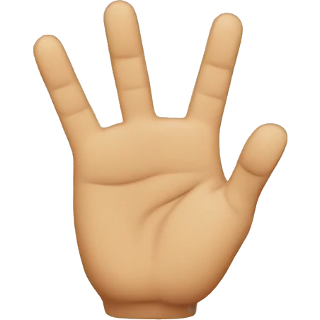 Hand showing 2 fingers up emoji