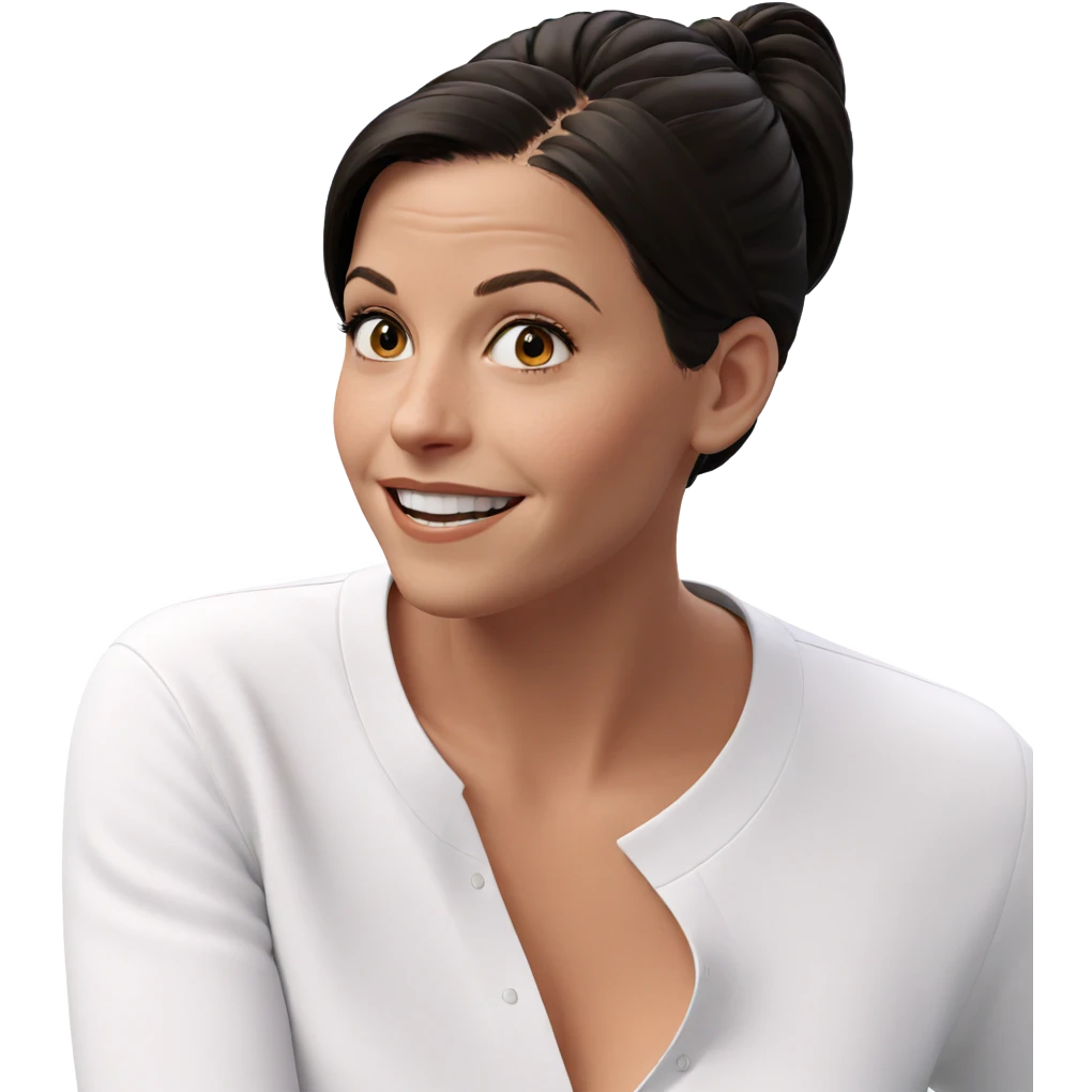 smiling girl on white background emoji