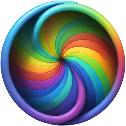 RAINBOW swirl LIKE PORTAL with dark inside emoji