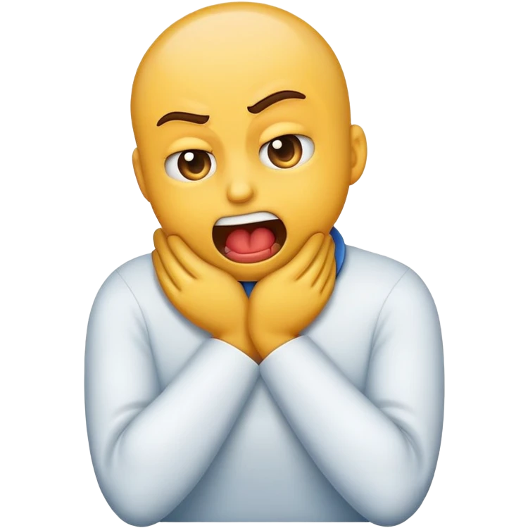 Make an emoji of an emoji getting choked out gagging  emoji