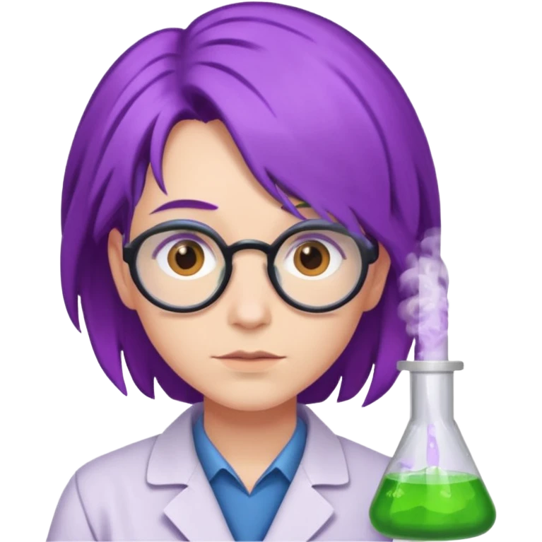 purple haired scientists emoji