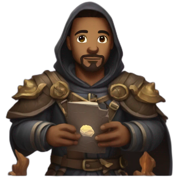 dungeon master in front of dungeon master screen emoji