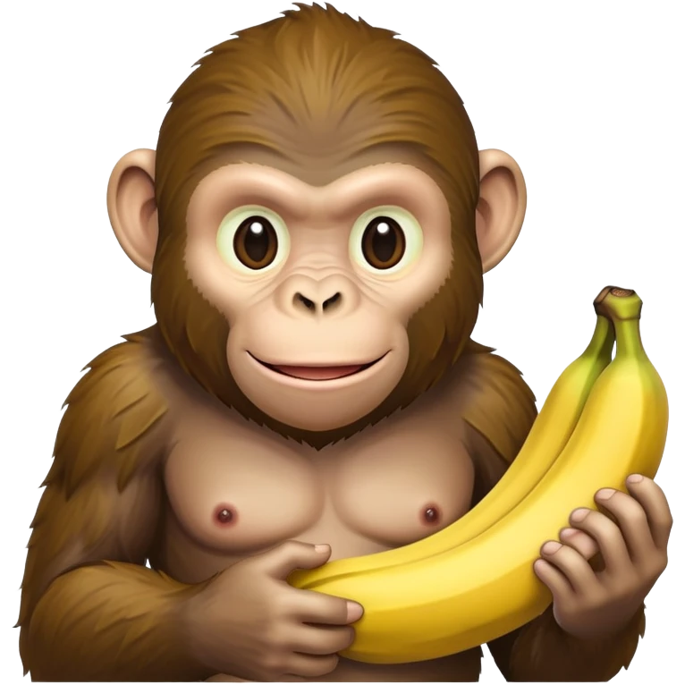 Обезьяна с членом в руке emoji