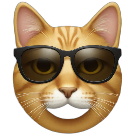 Cat with sunglasses emoji