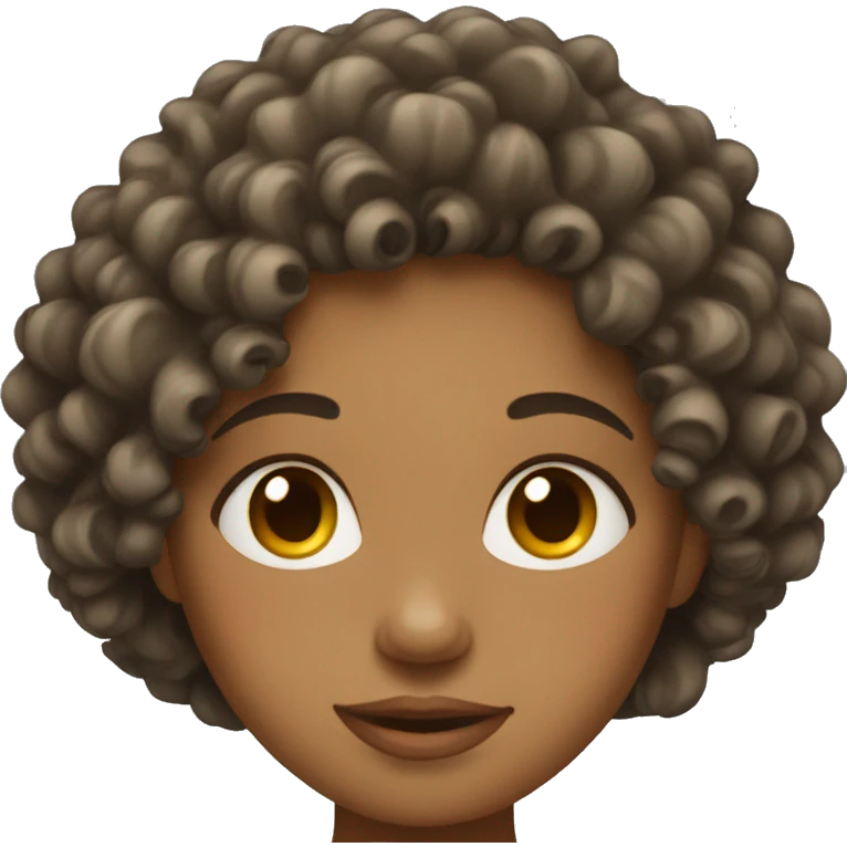 Pretty girl with curly hair emoji
