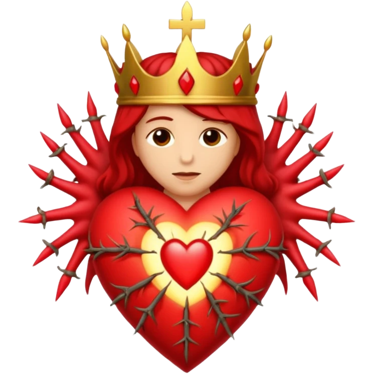 Catholic Sacred heart without jesus emoji