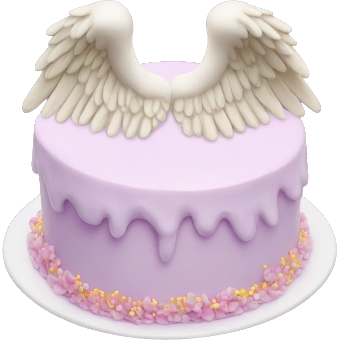 angel wings cake emoji