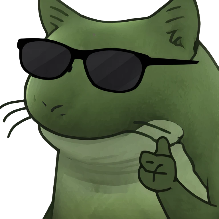 Cat with sunglasses emoji