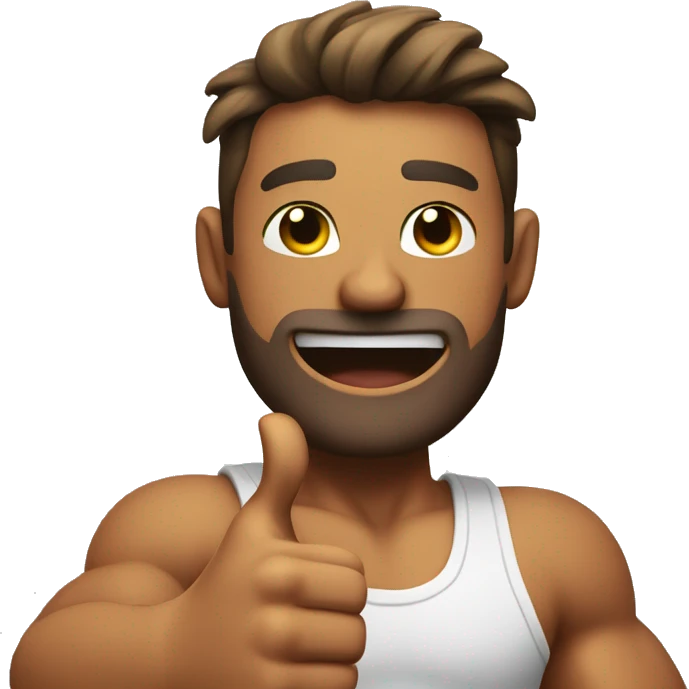 muscular guy thumbs up emoji