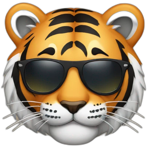 Tiger with sunglasses  emoji