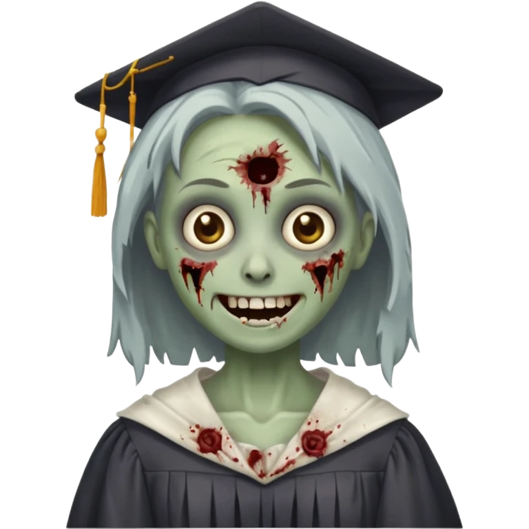graduating zombie emoji