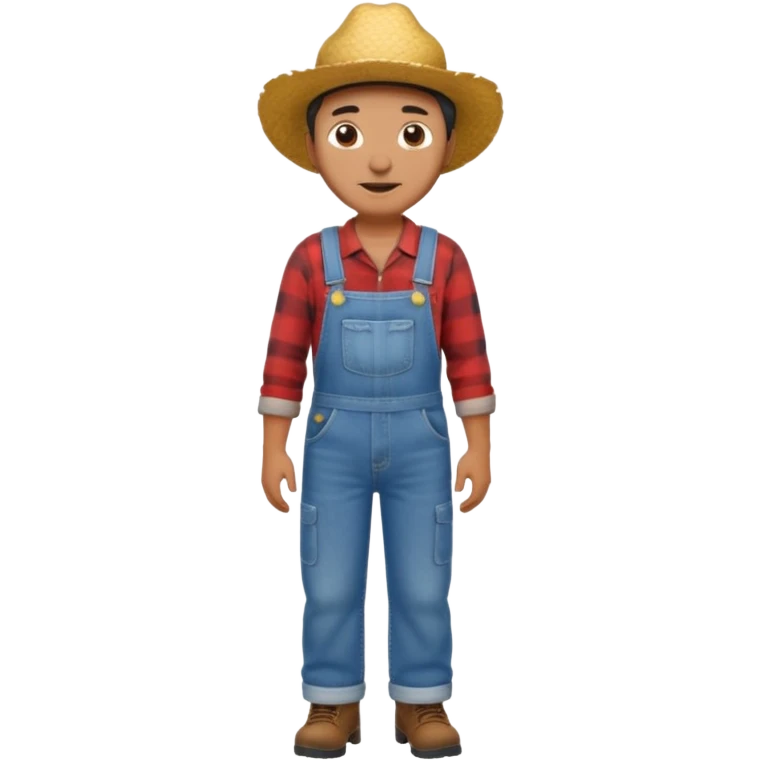 High resolution of  full body farmer emoji