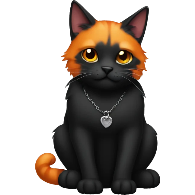 goth orange cat  emoji