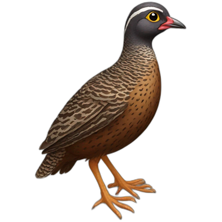 Black francolin bird emoji